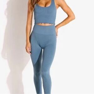 Spiritual Gangster Love Sculpt Ribbed Lettuce Hem Leggings